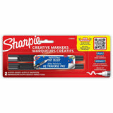 Sharpie Creative Markers, Brush Marker Point, Assorted Ink, Acrylic Based, Water Based, 2/Pack (SAN2196903) Pack of 2