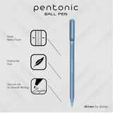 Pentonic Frosted Barrel Ballpoint Pens, 0.7 mm Fine Pen Point, Assorted Ink, Frost Barrel, 10/Box (PNTPEN13088) Box of 15