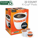 Dunkin'® K-Cup Midnight Coffee, Compatible with Keurig Brewer, Dark, 22/Box (GMT0316) Box of 22