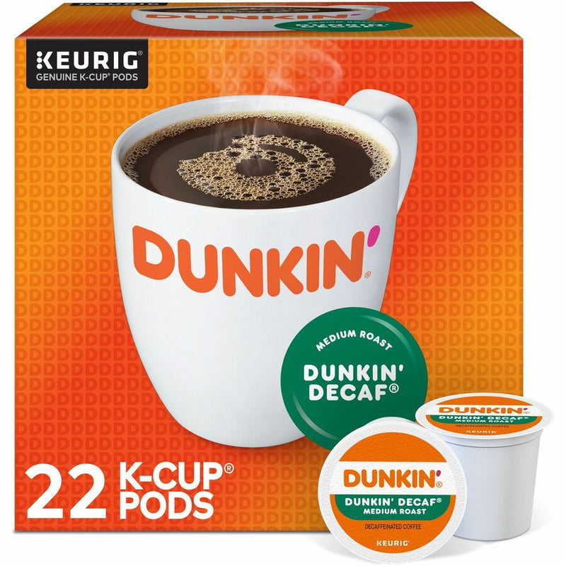 Dunkin'® K-Cup Decaf Coffee, Compatible with Keurig Brewer, Medium, 22/Box (GMT0317) Box of 22