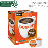 Dunkin' K-Cup Original Blend Coffee, Medium Roast, 22/Box (GMT0315) Box of 22
