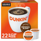 Dunkin' K-Cup Original Blend Coffee, Medium Roast, 22/Box (GMT0315) Box of 22