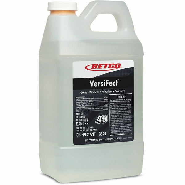 Betco VersiFect Disinfectant/Virucide Concentrate, 67.6 fl oz (2.1 quart), Fresh Scent (BET38204700EA) Each