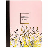 Pukka Pads Rochelle & Jess Composition Books, 9.75" x 7.5", Black, Pink, Lilac Cover, 70 Pages, Printed, 3/Pack (PKP9107ROC) Pack of 3