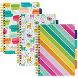 Pukka Pads B5 Colour Wash Project Book, 0.31" Ruled, 6 59/64" x 9 27/32", Gold Binding, Color Wash, Llama, Stripe Cover, 3/Pack (PKP9032CD) Pack of 3
