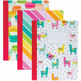 Pukka Pads Composition Books, 9 3/4" x 7 1/2", Assorted Cover, 140 Pages, Printed, Stitched, College Ruled Front Ruling, 3/Pack (PKP9095CD) Pack of 3