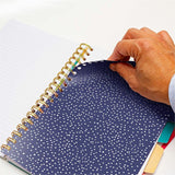 Pukka Pads B5 Floral Love Project Book, 0.31" Ruled, 6 59/64" x 9 27/32", Wire Bound, Heart, Geometric, Navy Floral Cover, 3/Pack (PKP9033CD) Pack of 3