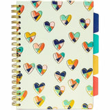 Pukka Pads B5 Floral Love Project Book, 0.31" Ruled, 6 59/64" x 9 27/32", Wire Bound, Heart, Geometric, Navy Floral Cover, 3/Pack (PKP9033CD) Pack of 3