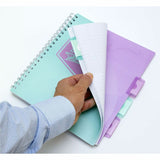 Pukka Pads Project Book US Letter size, 0.31" Ruled, 8½" x 11", Teal Polypropylene, Pink, Blue Cover, 100 Sheets, Printed, 3/Pack (PKP8867PST) Pack of 3