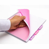 Pukka Pads Project Book US Letter size, 0.31" Ruled, 8½" x 11", Teal Polypropylene, Pink, Blue Cover, 100 Sheets, Printed, 3/Pack (PKP8867PST) Pack of 3