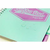 Pukka Pads Project Book US Letter size, 0.31" Ruled, 8½" x 11", Teal Polypropylene, Pink, Blue Cover, 100 Sheets, Printed, 3/Pack (PKP8867PST) Pack of 3