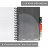 Pukka Pads B5 Metallic Executive Project Books, 7" x 10", Blue, Purple, Silver Cover, Twin Wirebound, 200 Pages, Printed, 3/Pack (PKP9589MET) Pack of 3