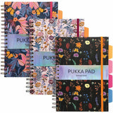 Pukka Pads Bloom B5 Hardcover Project Book, 0.31" Ruled, 6 29/32" x 9 4/5", 2.25" x 8.8" x 10.3", 3/Pack (PKP9494BLMASST) Pack of 3