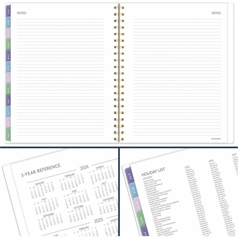 At-A-Glance Badge Floral Weekly/Monthly Planner, 13 Month, January - January, 8 1/2" x 11" (AAG1722F905) Each