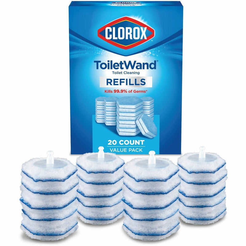 Clorox Toilet Wand Disinfecting Refills, 4/Carton, Blue, White (CLO31049CT) Case of 4