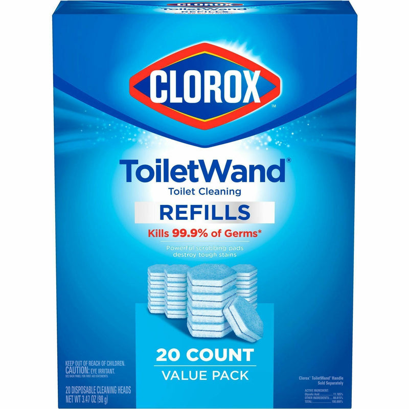 Clorox Toilet Wand Disinfecting Refills, 4/Carton, Blue, White (CLO31049CT) Case of 4