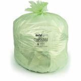 Heritage BioTuf Trash Bag, 30 gal Capacity, 28" x 45" x 1 mil Thickness, 125/Box, Green (HERY5645YER01) Case of 125