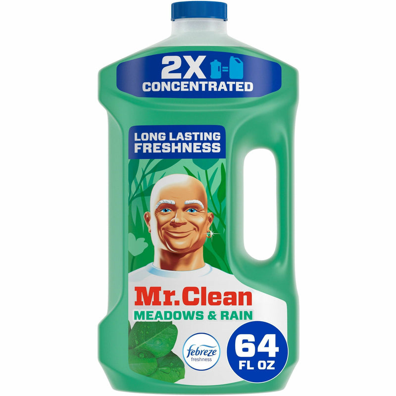 Mr. Clean Multi-Surface Cleaner, 64 fl oz (2 quart), Meadows & Rain Scent, 4/Carton (PGC10725CT) Case of 4