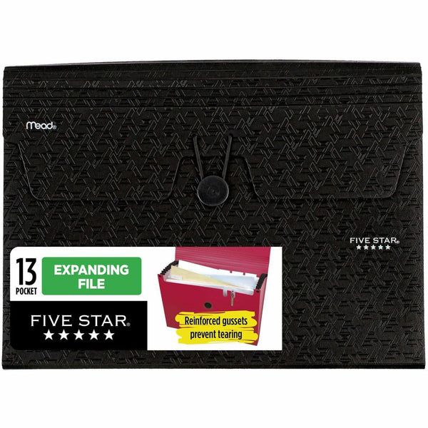 Five Star Letter Expanding File, 8 1/2" x 11", 13 Pocket(s), Plastic, Assorted, 0% Recycled (MEA350101) Each