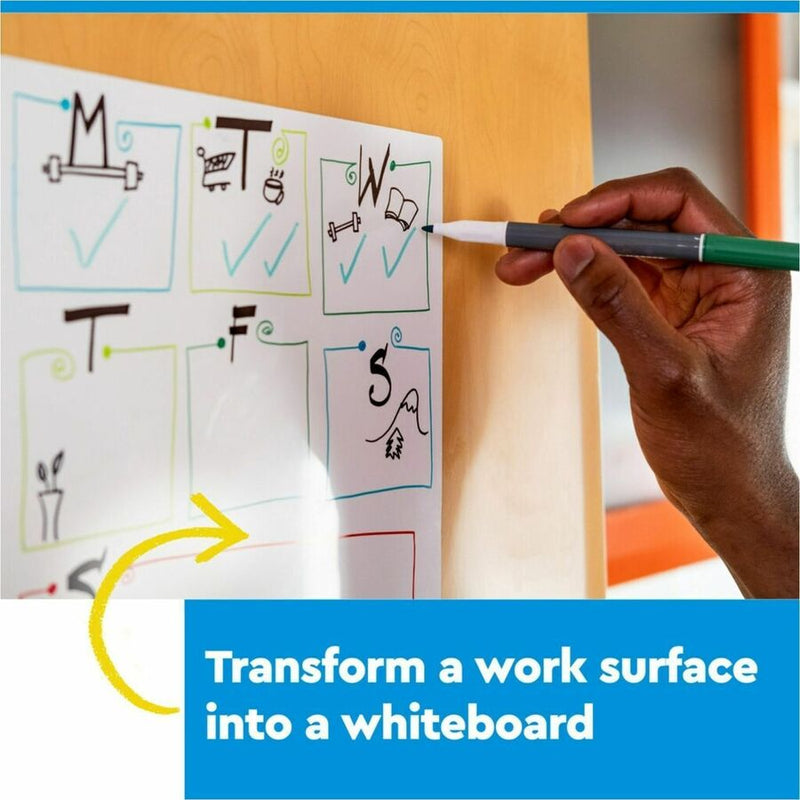 Post-it® Easy Erase Whiteboard Surface, White, 50' x 4', White Plastic Surface (MMMEE50X4) Each