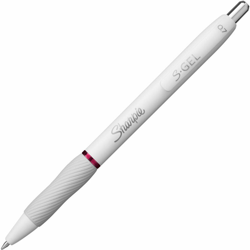 Sharpie S-Gel, White Fashion Barrel, Medium Point (0.7mm), White Plastic Barrel, 4/Pack (SAN2206098) Pack of 4