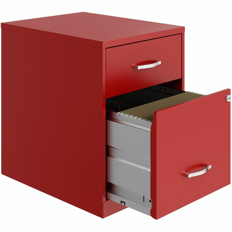 NuSparc 2 Drawer Vertical File Cabinet, 14.2" Width x 18" Depth x 19" Height, Red, Baked Enamel, Steel (NPRVF218GARD) Each