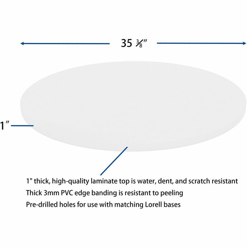 Lorell Hospitality/Conference Tabletop, 0.1" Edge, 1"x36", Band Edge, White Table (LLR99875) Each