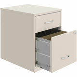 NuSparc 2 Drawer Vertical File Cabinet, 14.2" Width x 18" Depth x 19" Height, Stone, Baked Enamel, Steel (NPRVF218GASN) Each