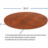 Lorell Hospitality/Conference Tabletop, 0.1" Edge, 1"36", Band Edge, Cherry (LLR87323) Each