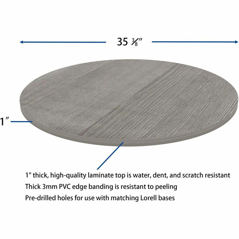 Lorell Hospitality/Conference Tabletop, 1"x36" , 0.1" Edge, Band Edge, Weathered Charcoal (LLR69600) Each