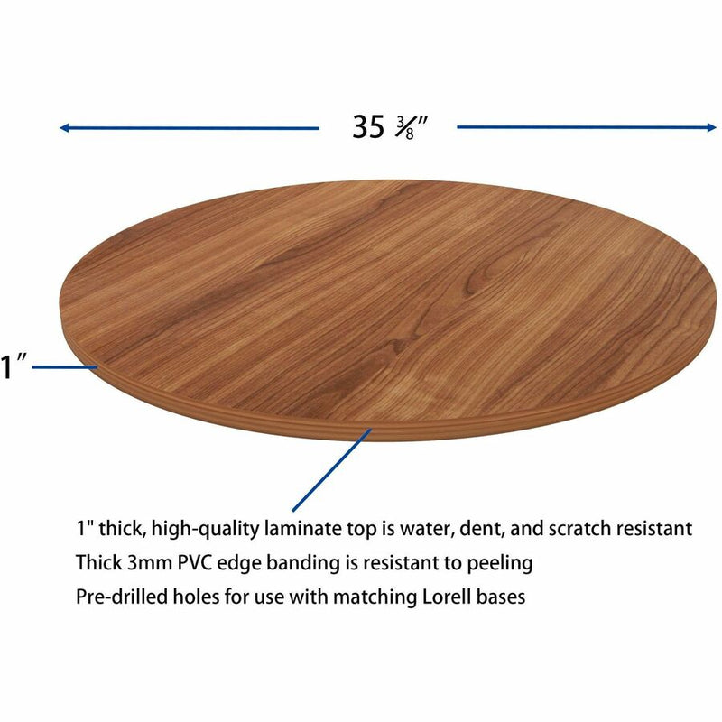 Lorell Hospitality/Conference Tabletop, 1"x36" , 0.1" Edge, Band Edge, Walnut (LLR69960) Each