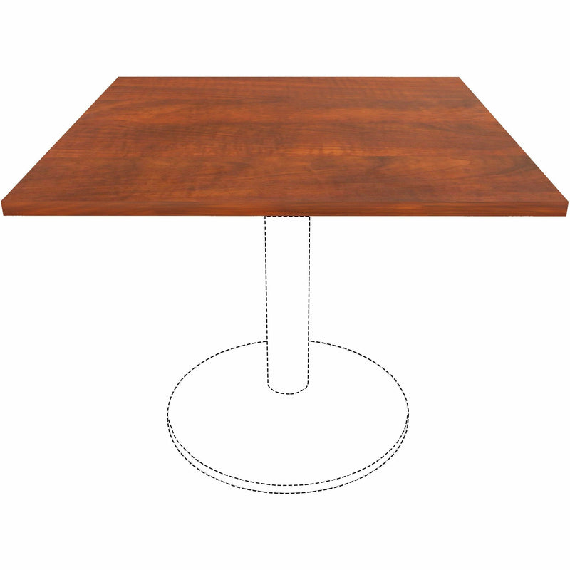 Lorell Hospitality/Conference Tabletop, 0.1" Edge, 36" x 36"1", Band Edge, Cherry (LLR87324) Each