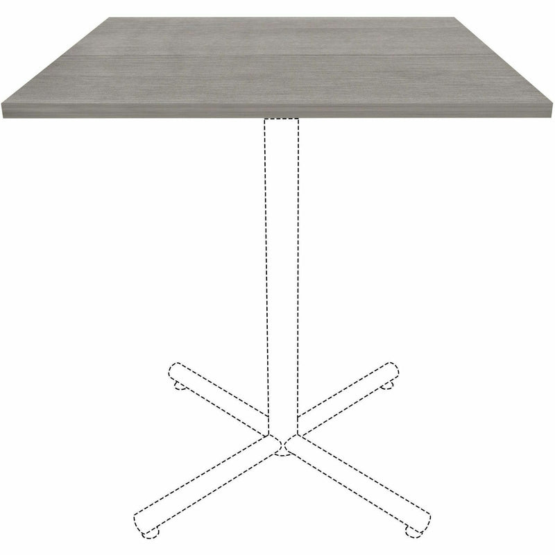 Lorell Hospitality/Conference Tabletop, 0.1" Edge, 36" x 36"1", Band Edge, Weathered Charcoal (LLR69601) Each