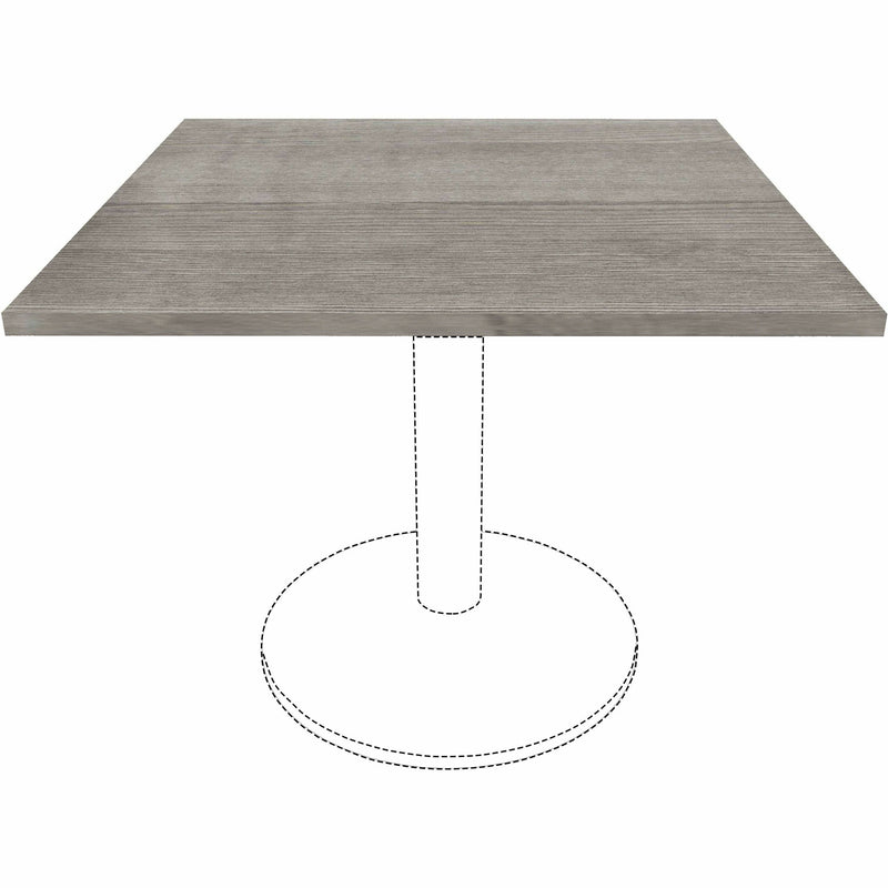 Lorell Hospitality/Conference Tabletop, 0.1" Edge, 36" x 36"1", Band Edge, Weathered Charcoal (LLR69601) Each