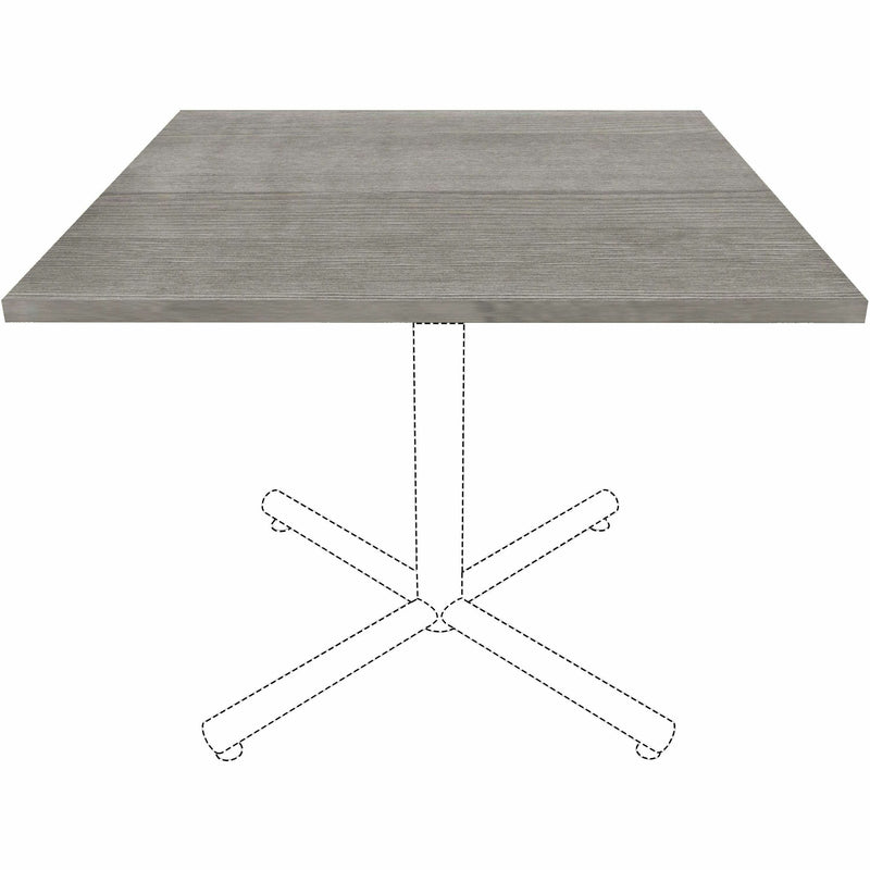 Lorell Hospitality/Conference Tabletop, 0.1" Edge, 36" x 36"1", Band Edge, Weathered Charcoal (LLR69601) Each