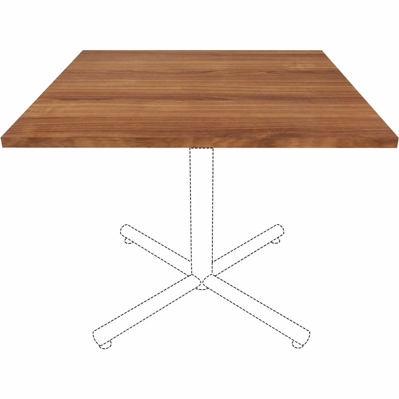 Lorell Hospitality/Conference Tabletop, 0.1" Edge, 36" x 36"x1", Band Edge, Walnut (LLR69961) Each