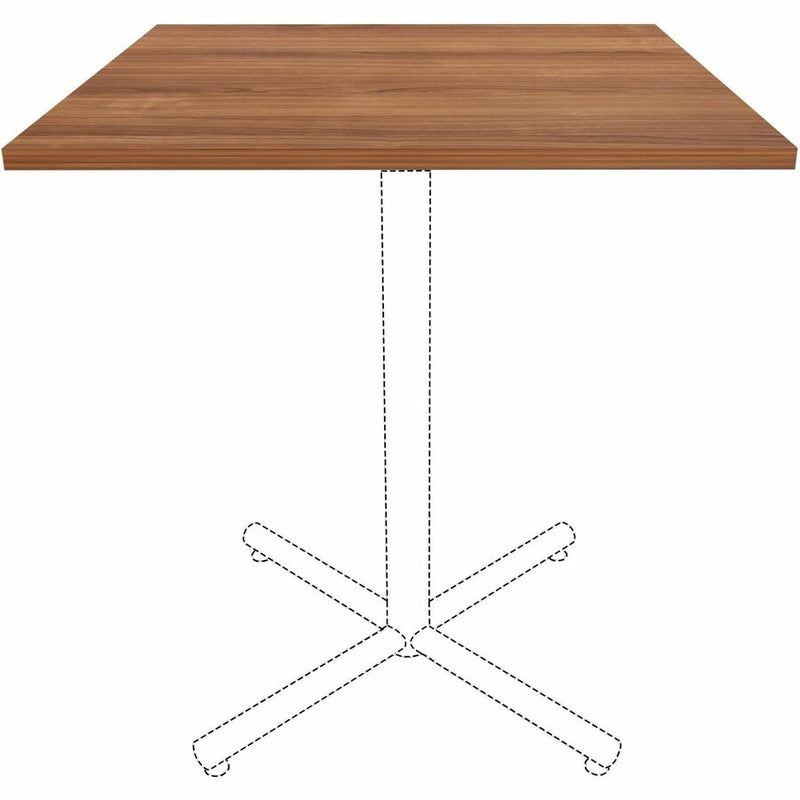 Lorell Hospitality/Conference Tabletop, 0.1" Edge, 36" x 36"x1", Band Edge, Walnut (LLR69961) Each