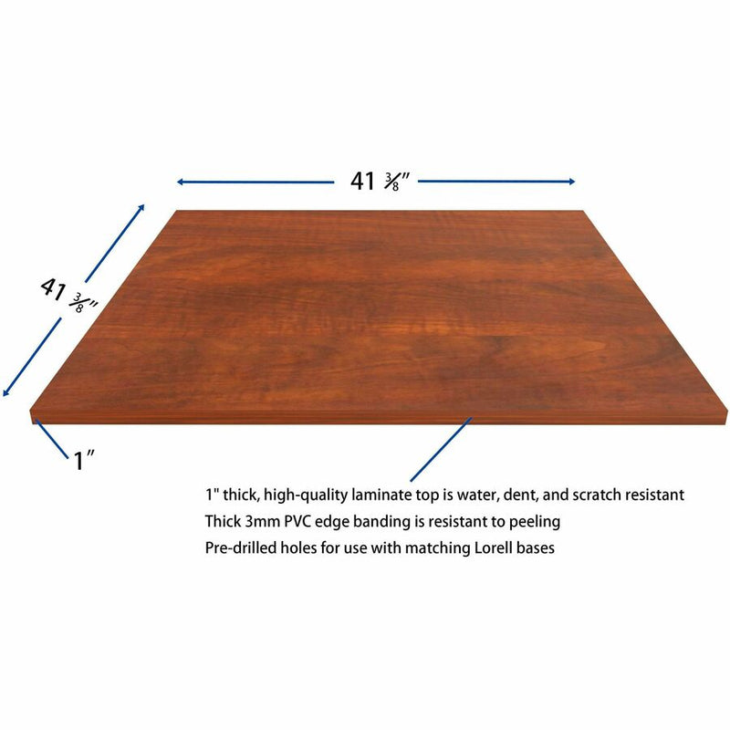 Lorell Hospitality/Conference Tabletop, 0.1" Edge, 42" x 42"1", Band Edge, Cherry (LLR87325) Each