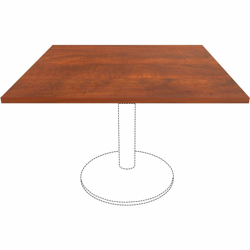 Lorell Hospitality/Conference Tabletop, 0.1" Edge, 42" x 42"1", Band Edge, Cherry (LLR87325) Each