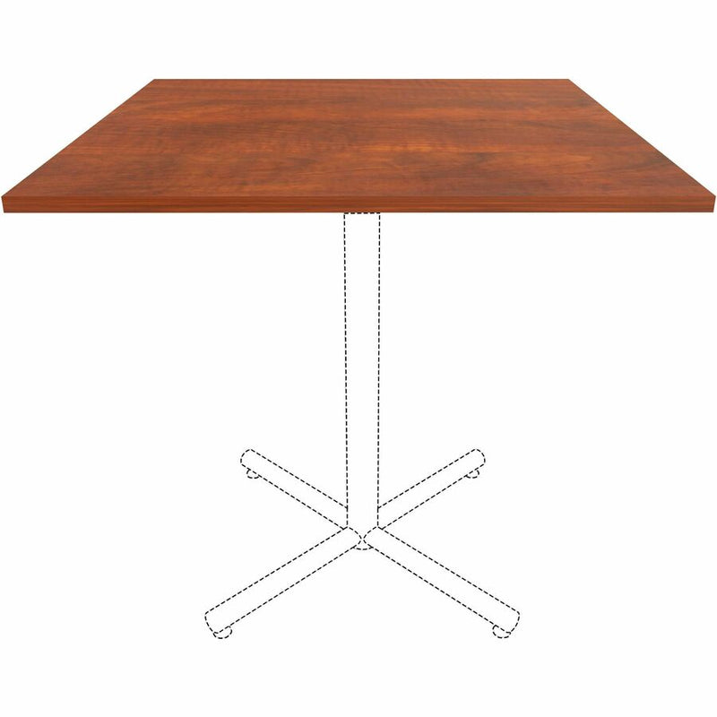 Lorell Hospitality/Conference Tabletop, 0.1" Edge, 42" x 42"1", Band Edge, Cherry (LLR87325) Each