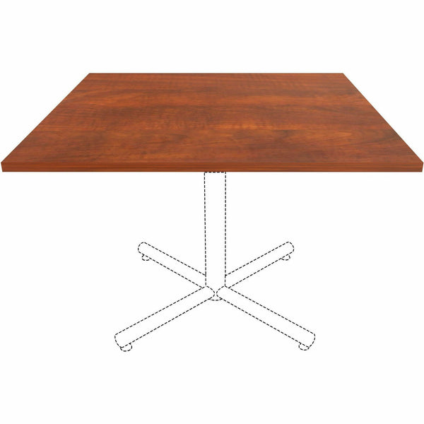 Lorell Hospitality/Conference Tabletop, 0.1" Edge, 42" x 42"1", Band Edge, Cherry (LLR87325) Each