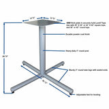 Lorell Hospitality/Conference X-Base, 45"x30", Silver (LLR61640) Each