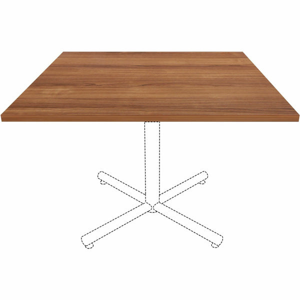 Lorell Hospitality/Conference Tabletop, 0.1" Edge, 42" x 42"x1", Band Edge, Walnut (LLR69962) Each