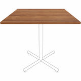 Lorell Hospitality/Conference Tabletop, 0.1" Edge, 42" x 42"x1", Band Edge, Walnut (LLR69962) Each