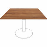 Lorell Hospitality/Conference Tabletop, 0.1" Edge, 42" x 42"x1", Band Edge, Walnut (LLR69962) Each