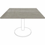 Lorell Hospitality/Conference Tabletop, 0.1" Edge, 42" x 42"1", Band Edge, Weathered Charcoal (LLR69602) Each