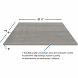 Lorell Hospitality/Conference Tabletop, 0.1" Edge, 42" x 42"1", Band Edge, Weathered Charcoal (LLR69602) Each