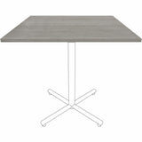 Lorell Hospitality/Conference Tabletop, 0.1" Edge, 42" x 42"1", Band Edge, Weathered Charcoal (LLR69602) Each