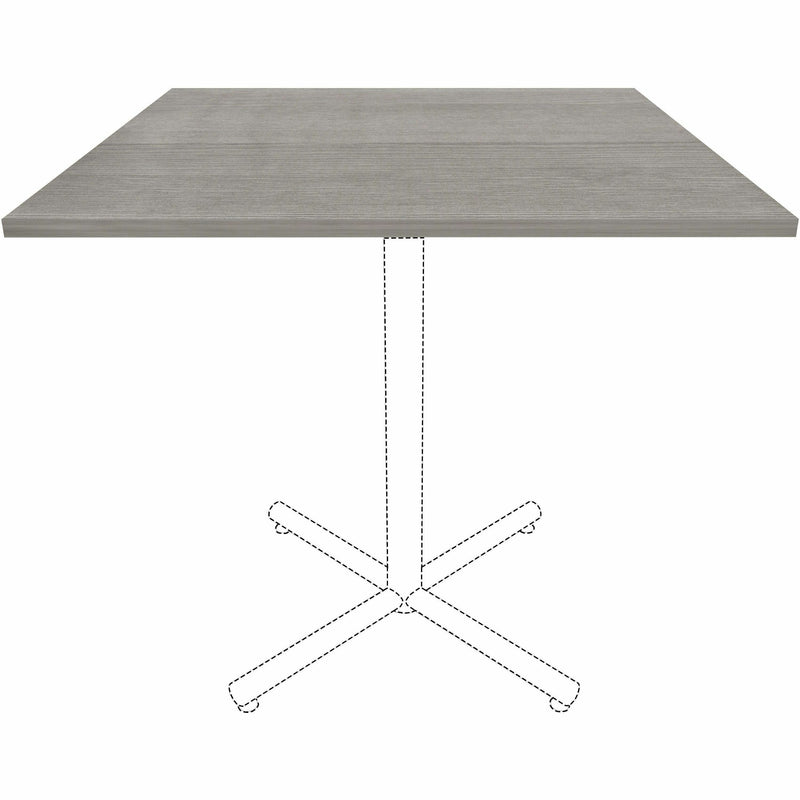 Lorell Hospitality/Conference Tabletop, 0.1" Edge, 42" x 42"1", Band Edge, Weathered Charcoal (LLR69602) Each