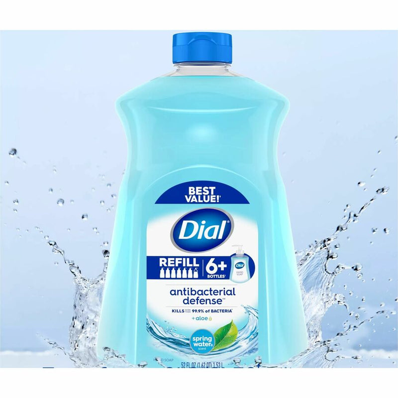 Dial Antibacterial Liquid Hand Soap, Spring Water, 52 oz Bottle (DIA17010EA) Each